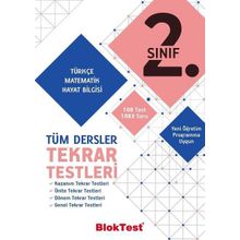 2. Sınıf Tüm Dersler Tekar Testleri - Türkçe Matematik Hayat Bilgisi Bloktest Yayınları