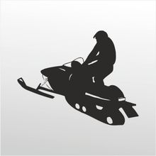 20 cm Motorlu Kızak Folyo Sticker