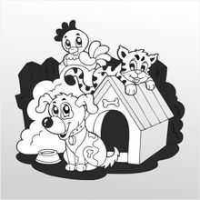 20 cm Tatlı Hayvanlar Folyo Sticker