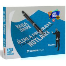 2020 KPSS Baba Zümre Ölçme Program Notları Uzman Kariyer Yayınları