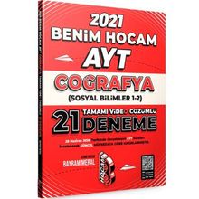 2021 Ayt Coğrafya Tamamı Video Çözümlü 21 Deneme-Benim Hocam Yayınları