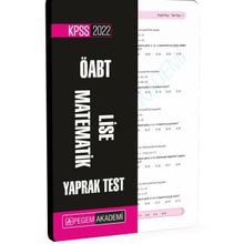 2022 KPSS ÖABT Lise Matematik Yaprak Test - Pegem Akademi Yayıncılık