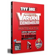2022 TYT Matematik Tamamı Video Çözümlü 12 Deneme Sınavı Benim Hocam Yayınları