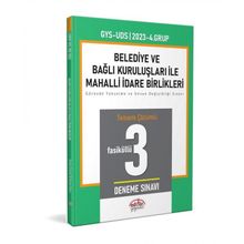 2023 Mahalli İdareler 4. Grup Tamamı Çözümlü 3 Deneme Sınavı - Editör Yayınları