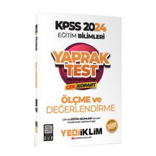 2024 KPSS Eğitim Bilimleri Ölçe ve Değerlendirme Çek Kopart Yaprak Test - Yediiklim Yayınları