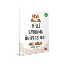 2024 MSÜ Milli Savunma Üniversitesi Mülakat Soru Cevap Data Yayınları