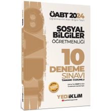 2024 ÖABT Sosyal Bilgiler Öğretmenliği Tamamı Çözümlü 10 Deneme Sınavı - Yediiklim Yayınları