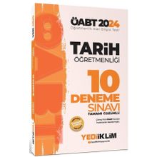 2024 ÖABT Tarih Öğretmenliği Tamamı Çözümlü 10 Deneme Sınavı Yediiklim Yayınları