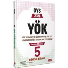 2024 YÖK Üst Kuruluşları ile YÖK Personeli GYS Tamamı Çözümlü 5 Deneme Sınavı - Data Yayınları