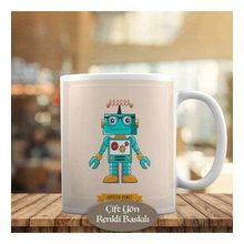 23-2147491070 Sevimli Mavi Robot Kupa Bardak