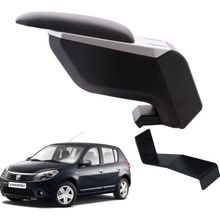 3 Tıkla Dacia Sandero 2012 Gri-Siyah Delmesiz Çelik Ayaklı Kol Dayama Kolçak
