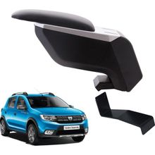3 Tıkla Dacia Sandero Stepway 2016 Delmesiz Çelik Ayaklı Gri-Siyah Kolçak