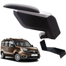 3 Tıkla Fiat Doblo 2017 Delmesiz Çelik Ayaklı Gri-Siyah Kolçak