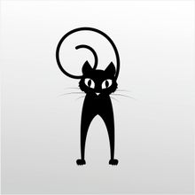 30 cm Folyo Şaşkın Kedi Sticker