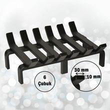 36 cm x 32 cm 6 Çubuklu Ekstra Şömine Izgarası Dar Gözlü Izgara