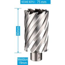 3Keego Shc 75 Hss 50x75 mm Manyetik Delme Ucu