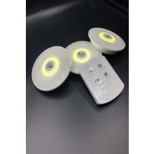 3'lü Uzaktan Kumandalı Yapışkanlı Kablosuz LED Spot Lambalar