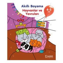 4-5 Yaş Akıllı Boyama - Hayvanlar ve Yavruları - Uçanbalık Yayınları