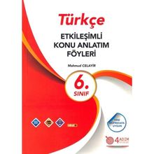 4 Adım Yayınları 6. Sınıf Türkçe Etkileşimli Konu Anlatım Föyleri