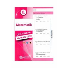 4 Adım Yayınları 8. Sınıf Matematik Çek Kopar Yaprak Test