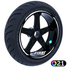 4 Parçalı Keskin Jant Şeridi Sticker Reflektif & Floresan Renkler Çınar Extreme