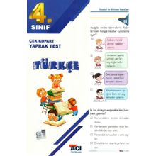 4. Sınıf Türkçe Çek Kopart Yaprak Test - Açı Yayınları