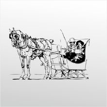 40 cm At Arabası Folyo Sticker