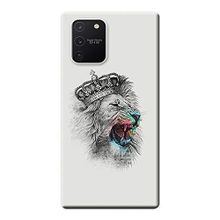 486 Samsung Galaxy S10 Lite SM-G770F Karakalem Aslan Baskılı Silikon Kılıf