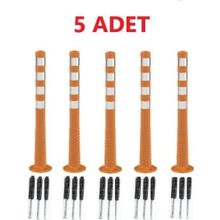 5 Adet Turuncu Renk Otopark Düzenleyici 100 Cm Eco Delinatör Zeplin