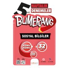 5. Sınıf Bumerang 32 Haftalık Sosyal Bilgiler Denemeleri - Günay Yayınları