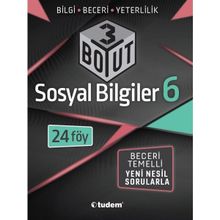 6. Sınıf Sosyal Bilgiler 3 Boyut 24 Föy - Tudem Yayınları