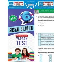 6. Sınıf Sosyal Bilgiler Video Çözümlü Yaprak Test Evrensel İletişim Yayınları