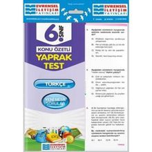 6.Sınıf Türkçe Konu Özetli Yaprak Test Evrensel İletişim Yayınları