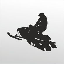 60 cm Motorlu Kızak Folyo Sticker