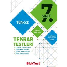 7. Sınıf Bloktest Türkçe Tekrar Testleri Tudem Yayınları
