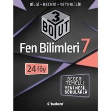 7. Sınıf Fen Bilimleri 3 Boyut Yeni Nesil Soruları-Tudem Yayınları