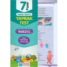7.Sınıf İngilizce Konu Özetli Yaprak Test Evrensel İletişim Yayınları