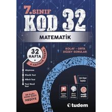 7. Sınıf Matematik Kod 32 Tekrar Testleri Tudem Yayınları