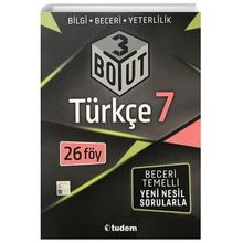 7. Sınıf Türkçe 3 Boyut Soru Bankası Tudem Yayınları
