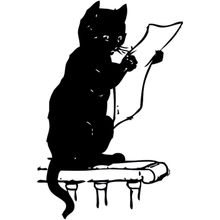 70 cm Gazete Okuyan Kedi Folyo Sticker