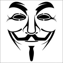 70 cm Maske Folyo Sticker