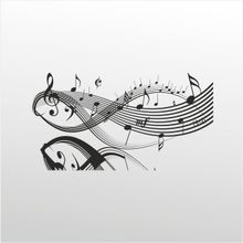 70 cm Müzik Notaları Folyo Sticker