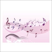 70 cm Müzik Notası Folyo Sticker