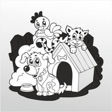 70 cm Tatlı Hayvanlar Folyo Sticker