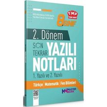 8. Sınıf 2. Dönem 1. ve 2. Yazılı Notları Son Tekrar Master Work Yayınları