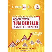 8. Sınıf Gold Tüm Dersler 1. Dönem Dörtlü Kamp Denemesi Omage Yayınları