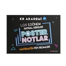 8. Sınıf LGS 1. Dönem Sayısal Bölüm Poster Notlar - KR Akademi Yayınları