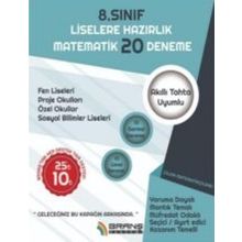 8. Sınıf LGS Matematik 20 Deneme - Branş Akademi Yayınları