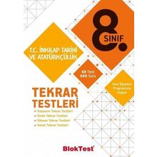 8. Sınıf T.C. İnkılap Tarihi ve Atatürkçülük Tekrar Testleri Bloktest Yayınları