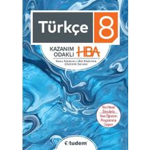 8.Sınıf Türkçe HBA Kazanım Odaklı Konu Anlatımlu Tudem Yayınları